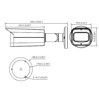 5MP CCTV Bullet-Kamera m. Starlight-Funktion HAC-HFW2501T-Z-A-DP