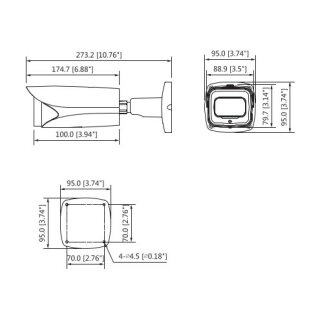 4MP IP Bullet-Kamera m. Personenzählung (AI  und Starlight-Technologie IPC-HFW5442E-ZE