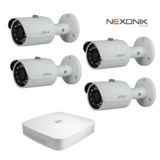 2MP IP Videoüberwachungs-Set inkl. Kameras und Rekorder IP-Bullet Netzwerkkamera HFW2231R-ZS-IRE6, NVR2104-P-S2