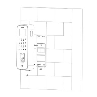 Zutrittskontrolle Wasserdichter Fingerabdruckerkennung mit RFID-Funktion ASI1212D 