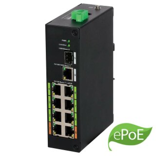8/8-Port PoE Switch für alle ePoE-Kameras von Dahua LR2110-8ET-120