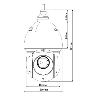 2MP HDCVI PTZ Dome-Kamera mit Starlight-Technologie SD49225I-HC