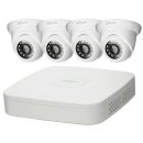 2MP IP Videoüberwachungs-Set inkl. Kameras und Rekorder IP-Mini-Dome Netzwerkkamera IPC-HDW1220S-0360B, NVR2104-P-S2